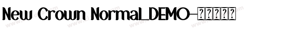 New Crown Normal_DEMO字体转换